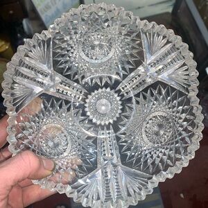 Antique American Brilliant Cut Crystal Bowl
